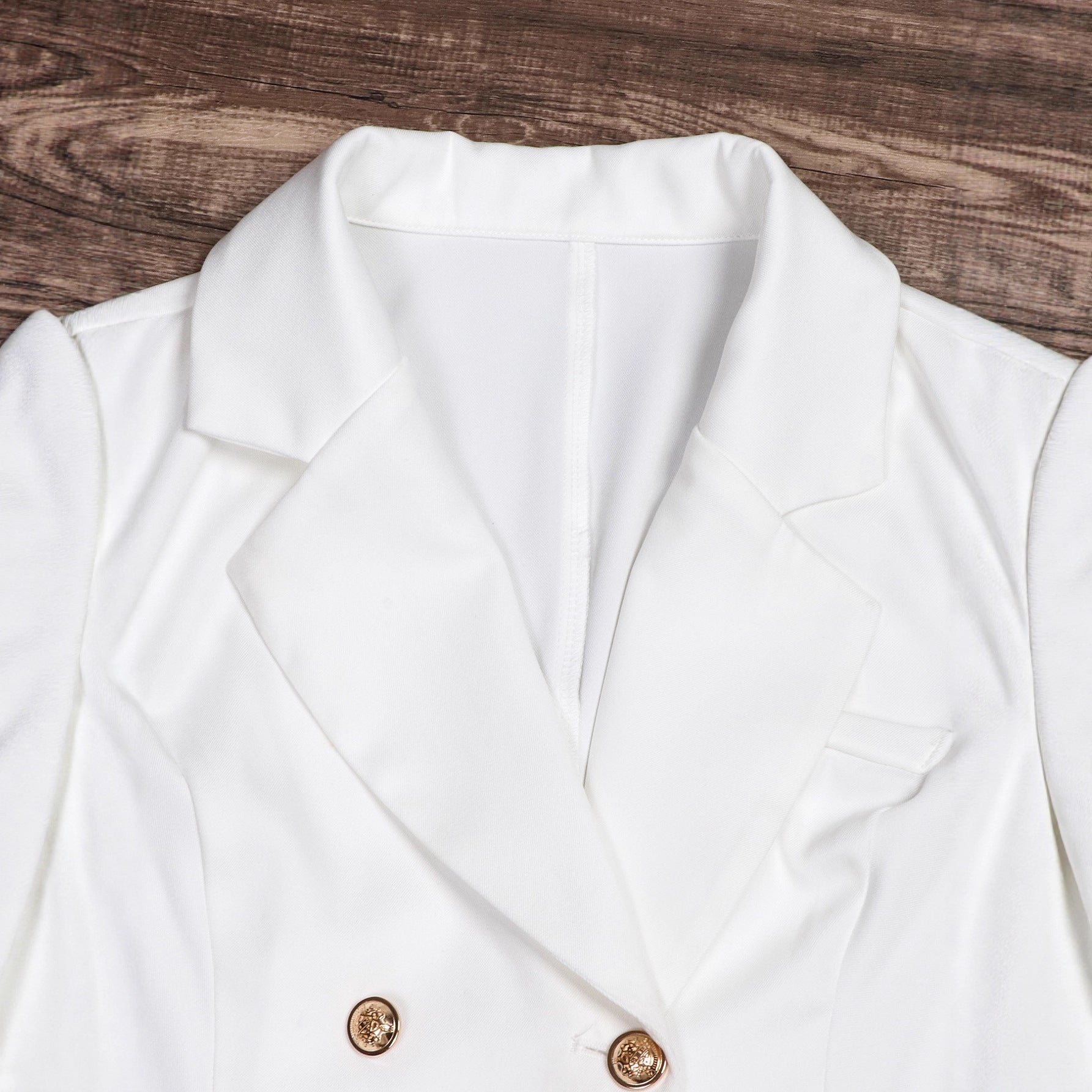 New Springautumn High-end Double-breasted Cropped Blazer