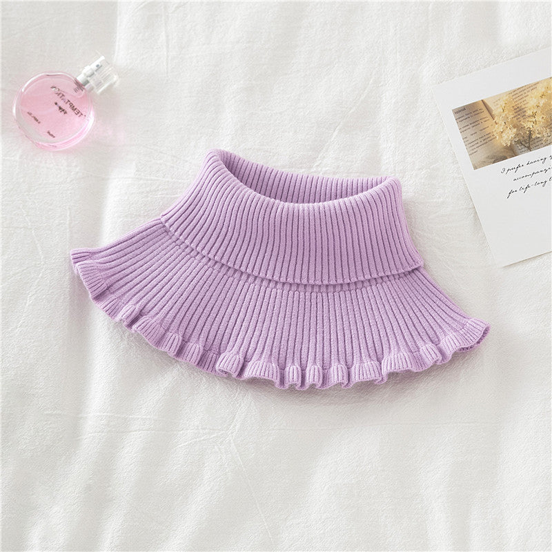 Knitted False Neck Wool High Collar