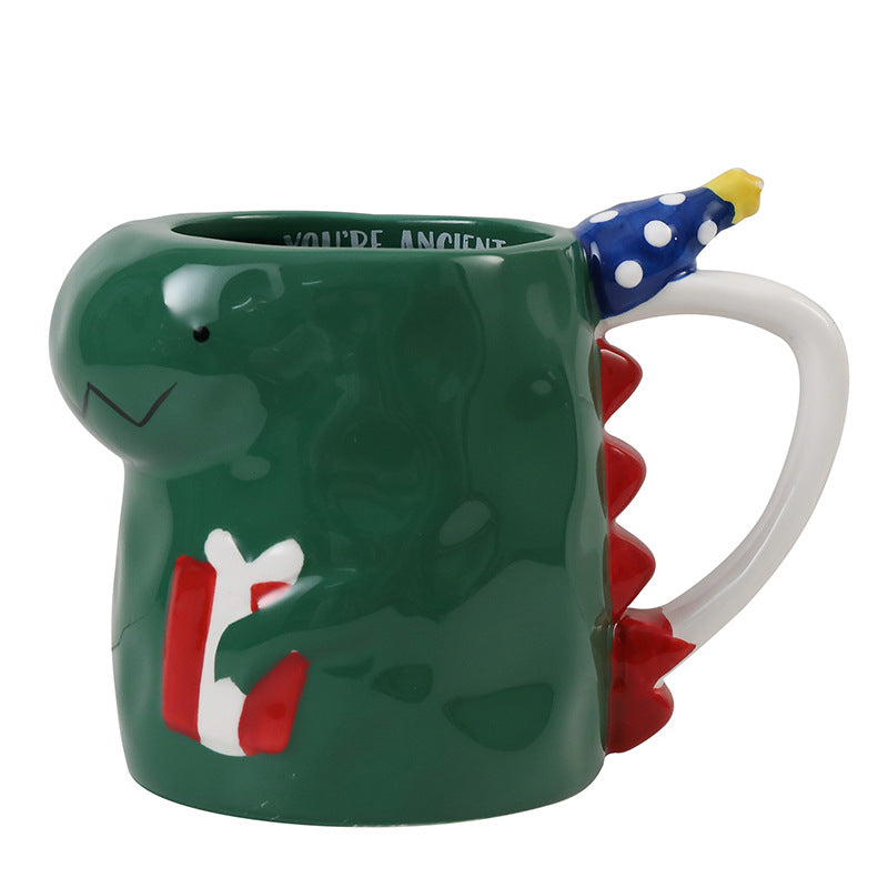 Cute Mug With Lid Spoon Valentine's Day Gift Ceramic Souvenir