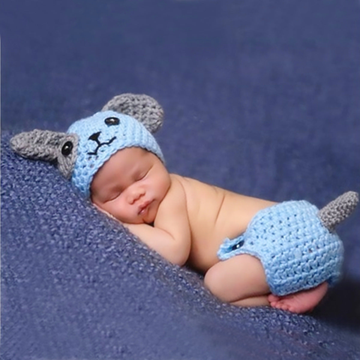 Hand-knitted Cartoon Animal-shaped Newborn Photography Outfits