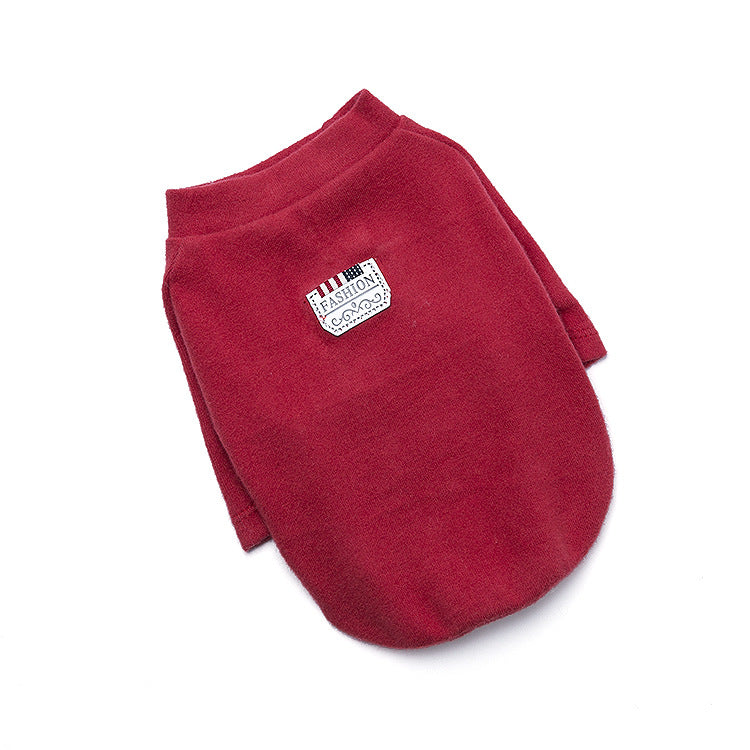 Pet full three-color base shirt