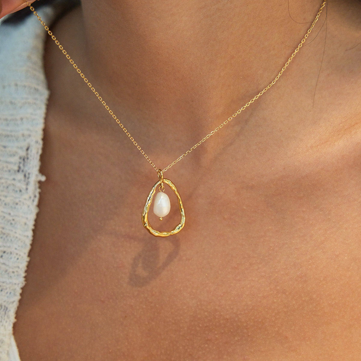 Women's Freshwater Pearl Necklace With A Light Luxury High-End Vibe