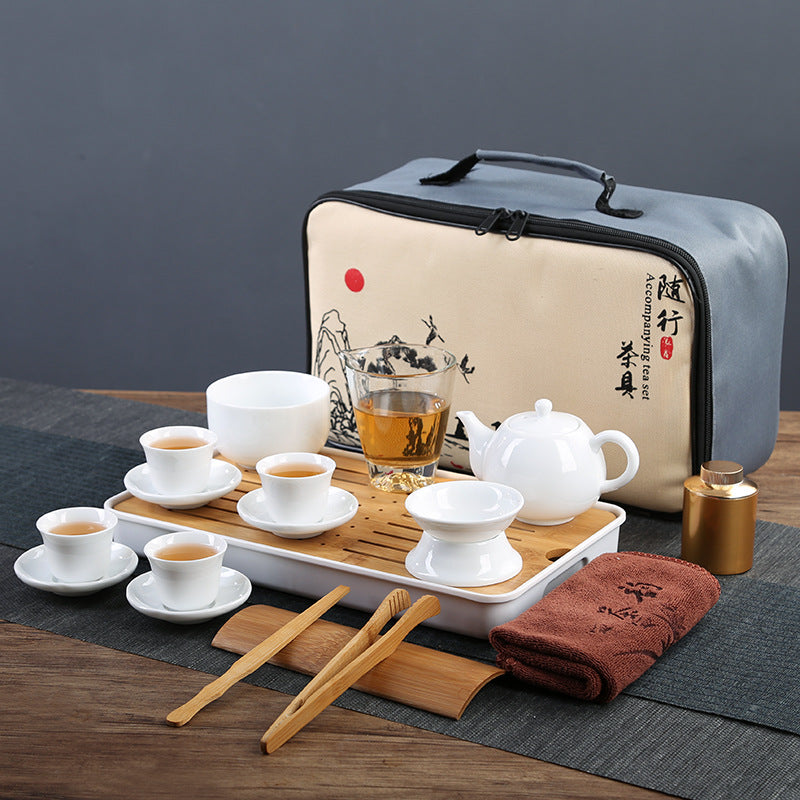 White Jade Porcelain Tea Art Teaching Training Teapot