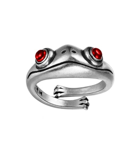 Fashion Vintage Demon Eye Owl Ring For Women  Retro Animal Ring Silver Color Jewelry