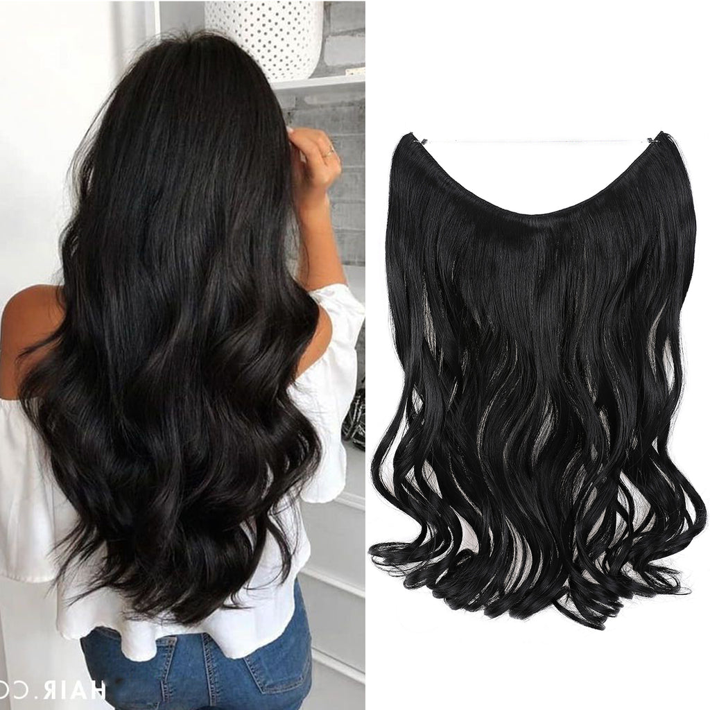 Hair Extensions Invisible Hair Extensions Secret Hidden Wire Long Curly Hair Pieces For Women Synthetic