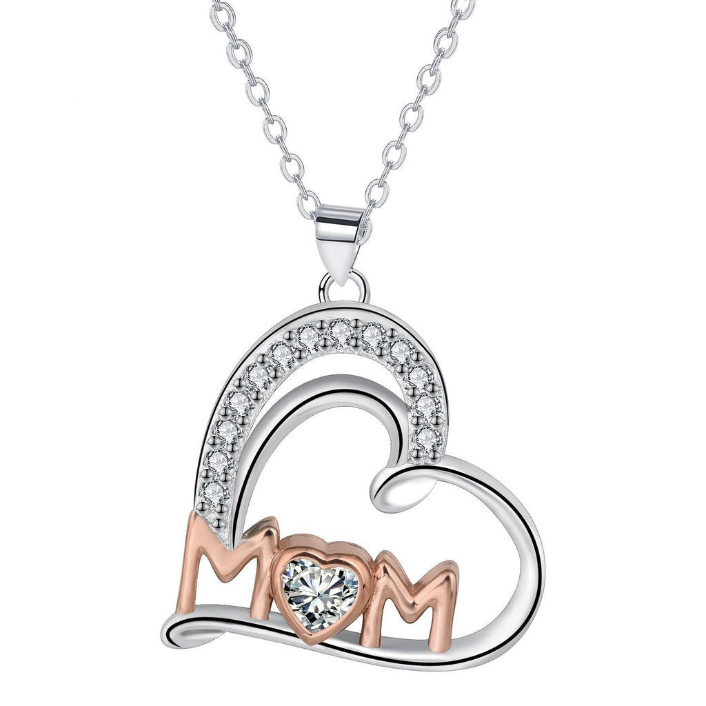 Heart Necklace Love MOM Clavicle Chain Mother's Day Gift