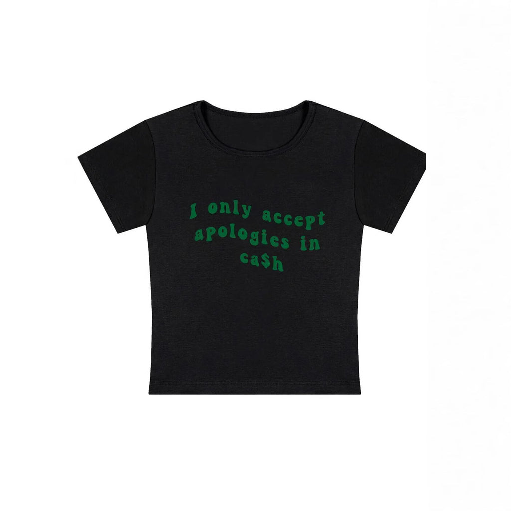 Alphabet Streetwear ShortSlim-fit Women's T-shirt For Foreign Trade European And American Style