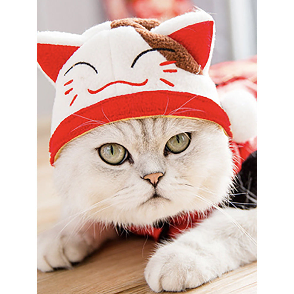 Pet Headgear Cute Dog Teddy Dress Up SUNFLOWER Cat Headdress Wig Cat Headgear Hat