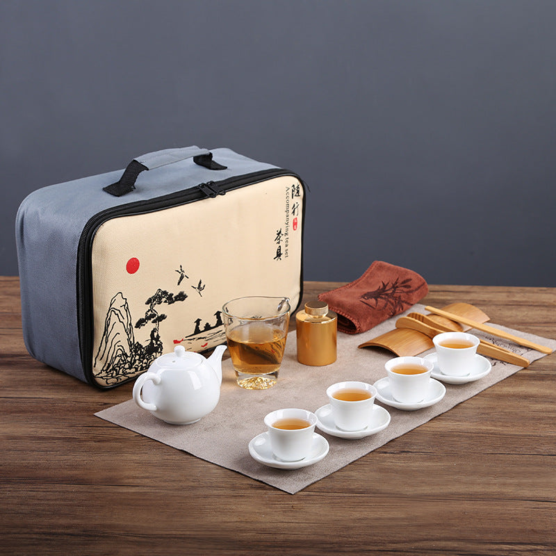 White Jade Porcelain Tea Art Teaching Training Teapot