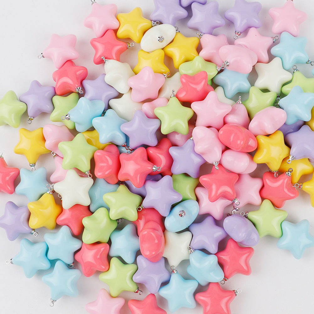 New Pendant Cream Epoxy Beads Keychain Accessories