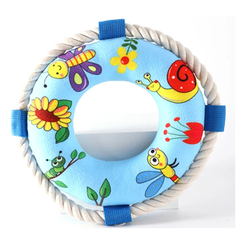 Float Training Dog Pull Ring Dog Ring Chew Resistant Toys Throw Catch Flying Pet Supplies Bite Resistant Soft Pull Ring