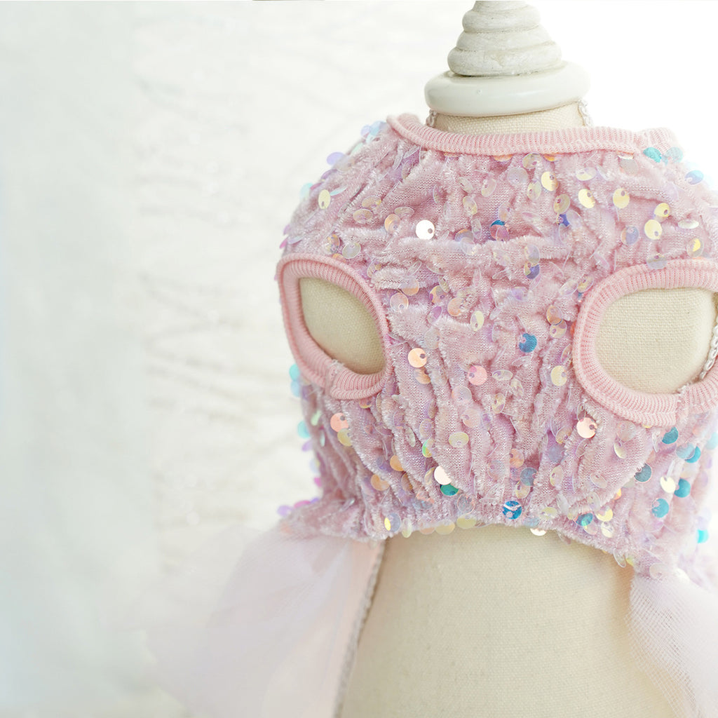 Pet Wedding Dress Dog Cat Skirt Sequin Gauze Dog Clothes