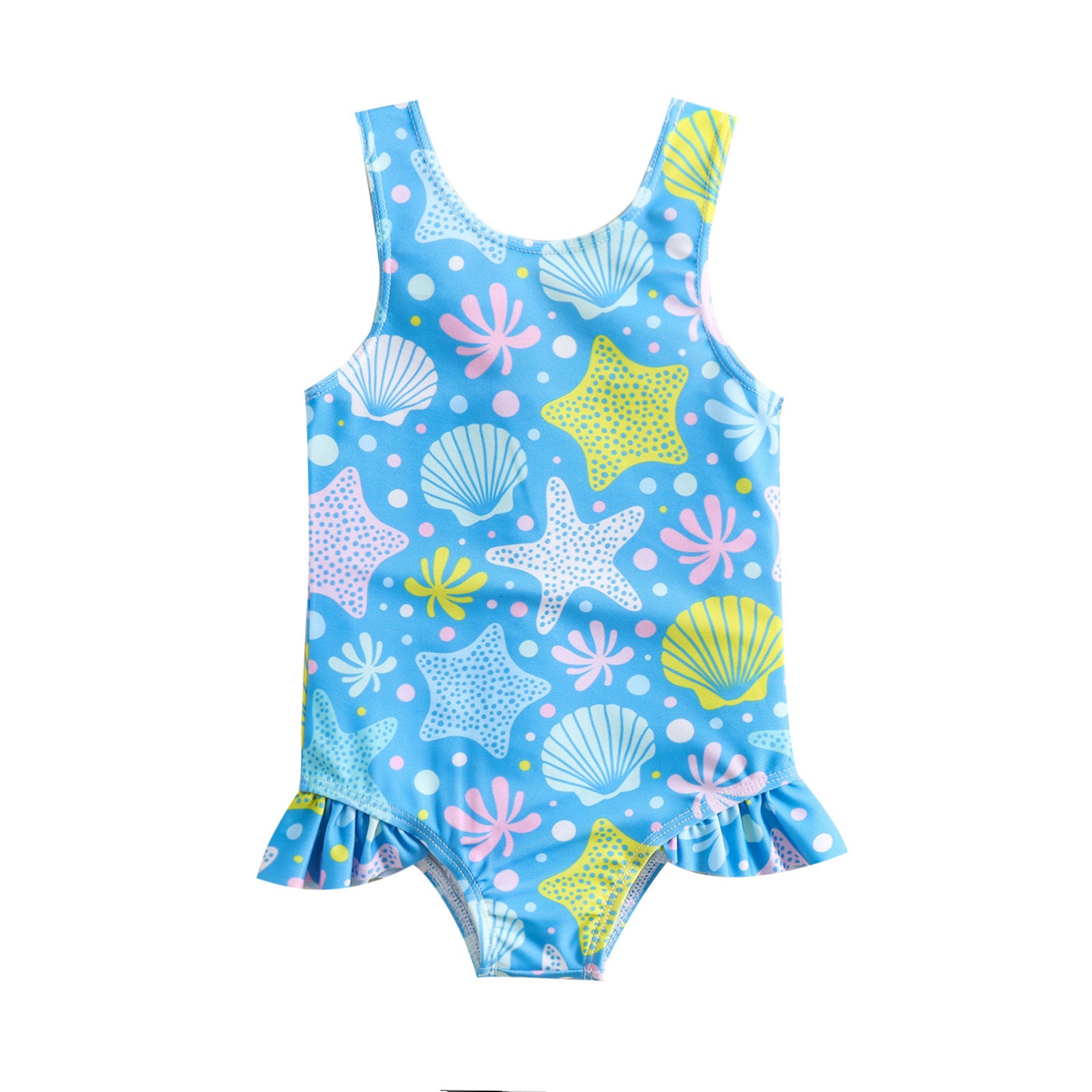 Women's Shell-printed One-piece Swimsuit For Hot Springs And Beaches
