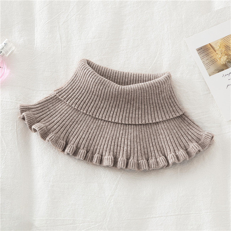 Knitted False Neck Wool High Collar