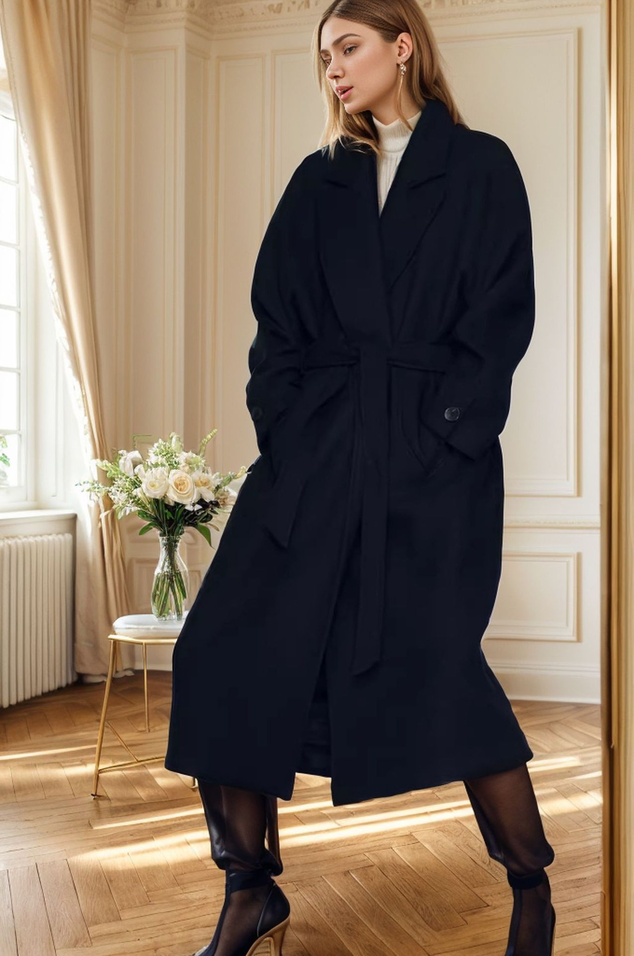 Autumn And Winter Women's Wool Coat Jacket