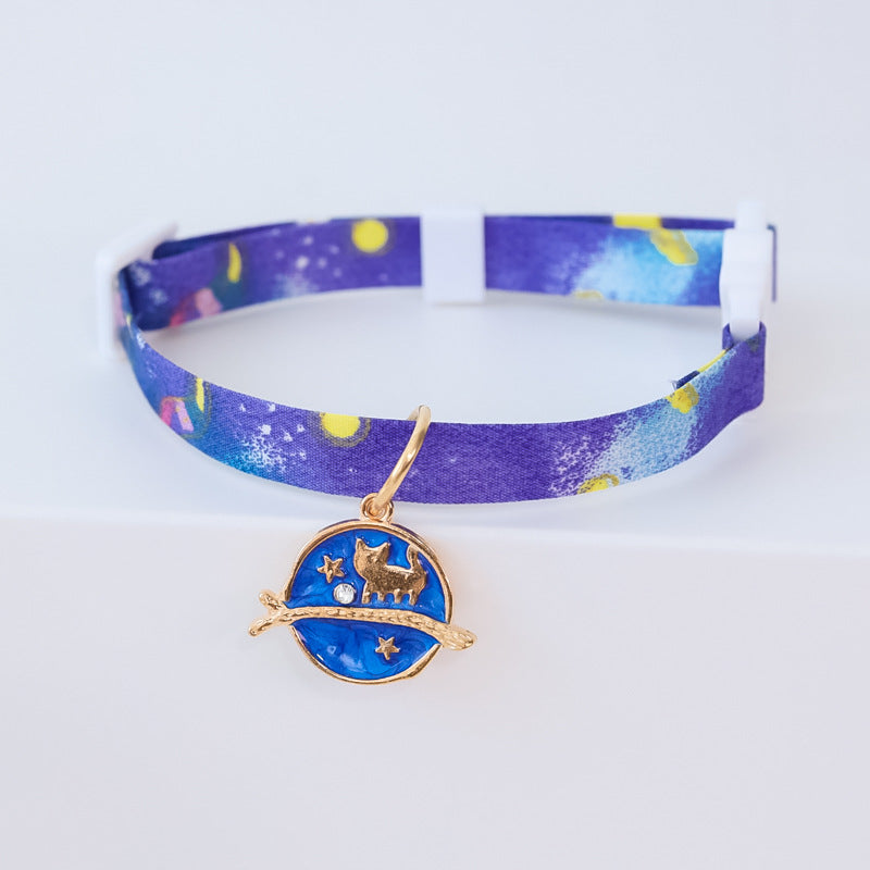 Dog Collar Cute Adjustable Silent Moon Accessory