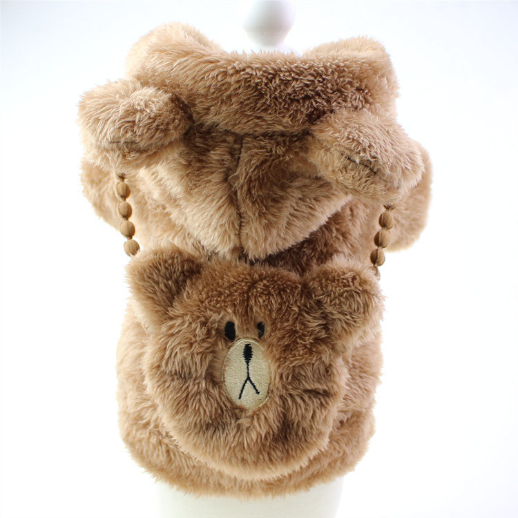 Dog Plush Embroidered Two-legged Plush Sweater