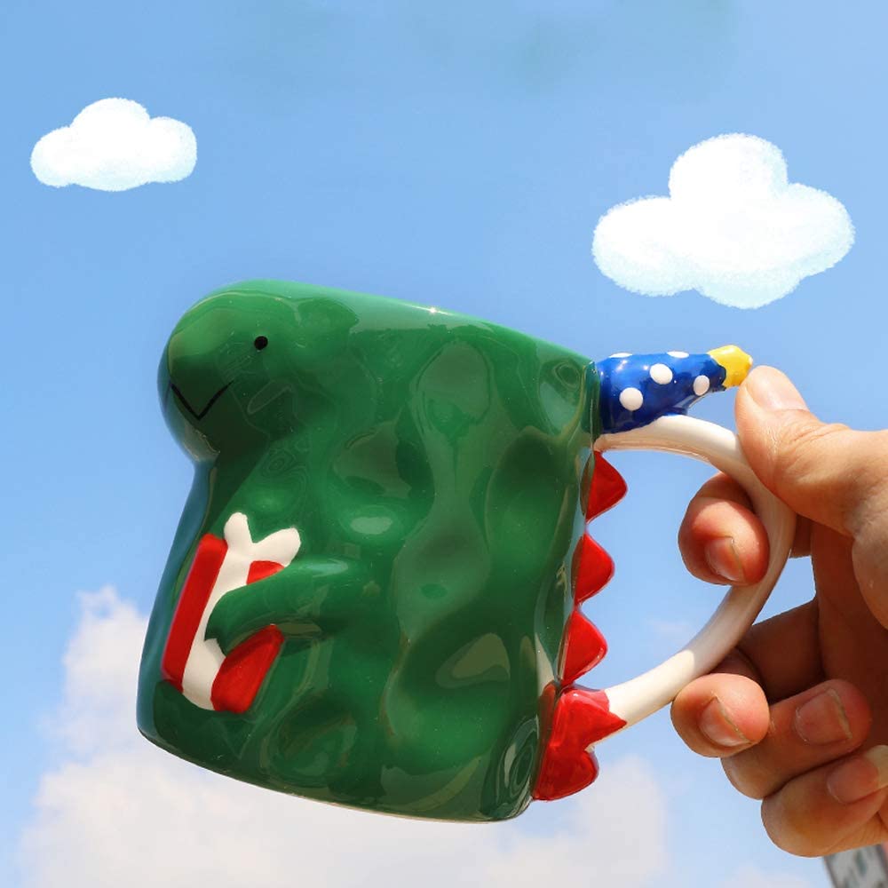 Cute Mug With Lid Spoon Valentine's Day Gift Ceramic Souvenir