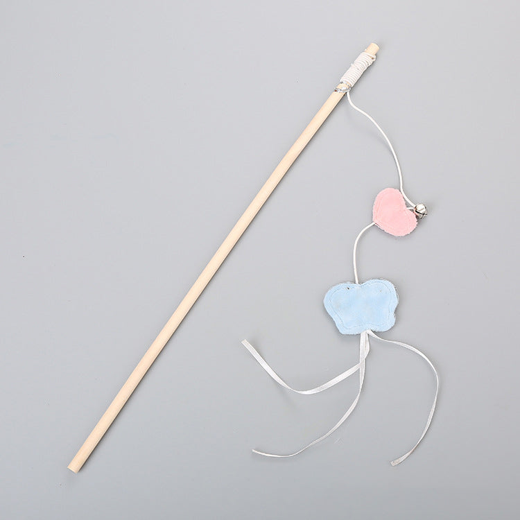 Pole Wooden Pole Funny Cat Stick Flexible For Cat Bell Funny Cat Stick Elastic Rope Woodenfor Cat
