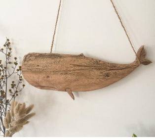 Father's Day Gift Wooden Tuna Shark Whale Interior Decorations