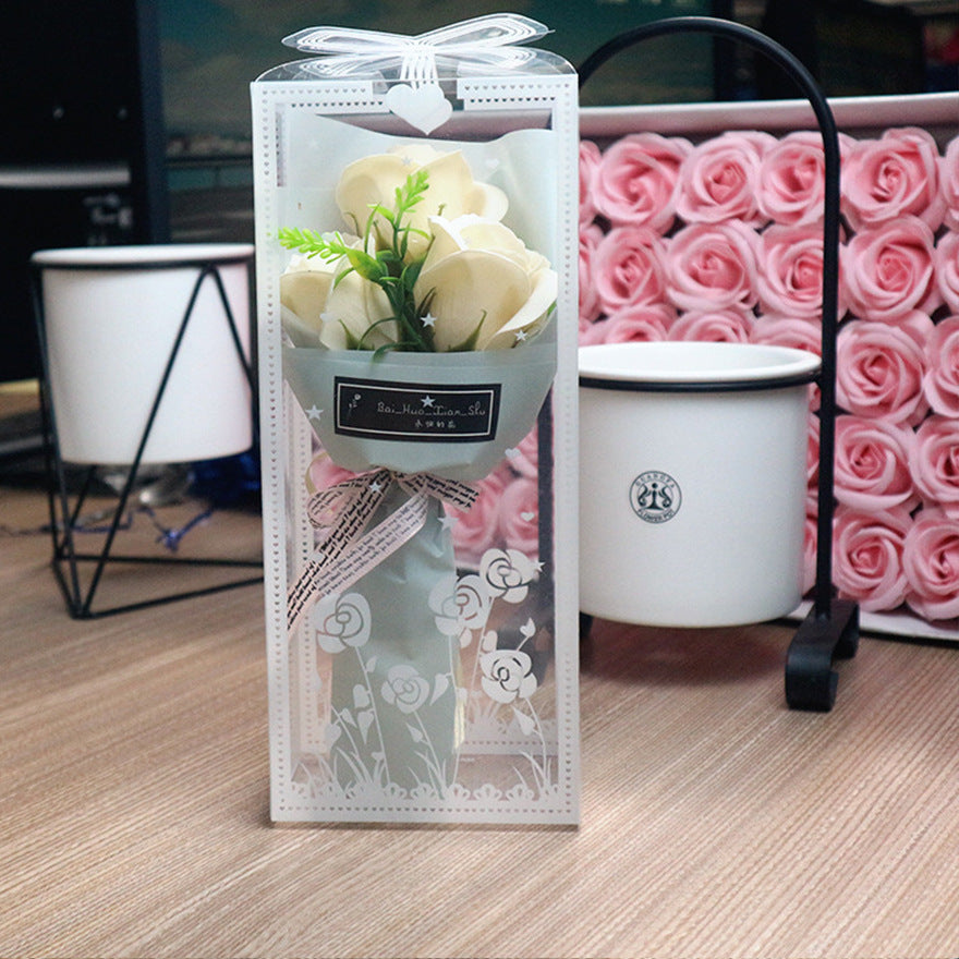 Valentine's Day Soap Rose Bouquet Gift Box