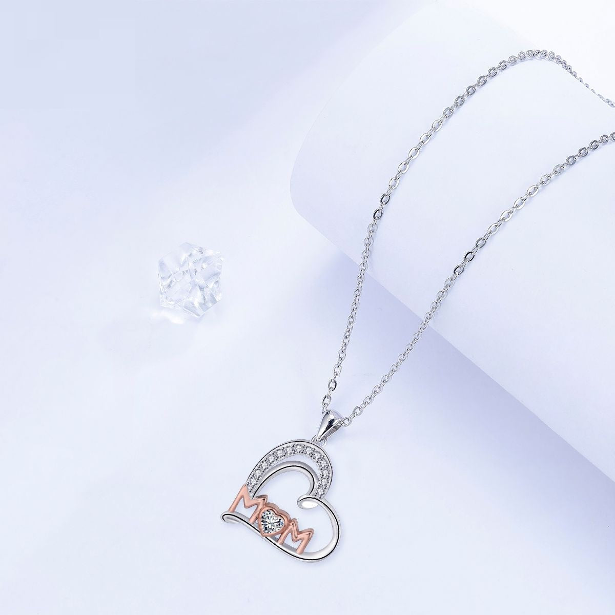 Heart Necklace Love MOM Clavicle Chain Mother's Day Gift