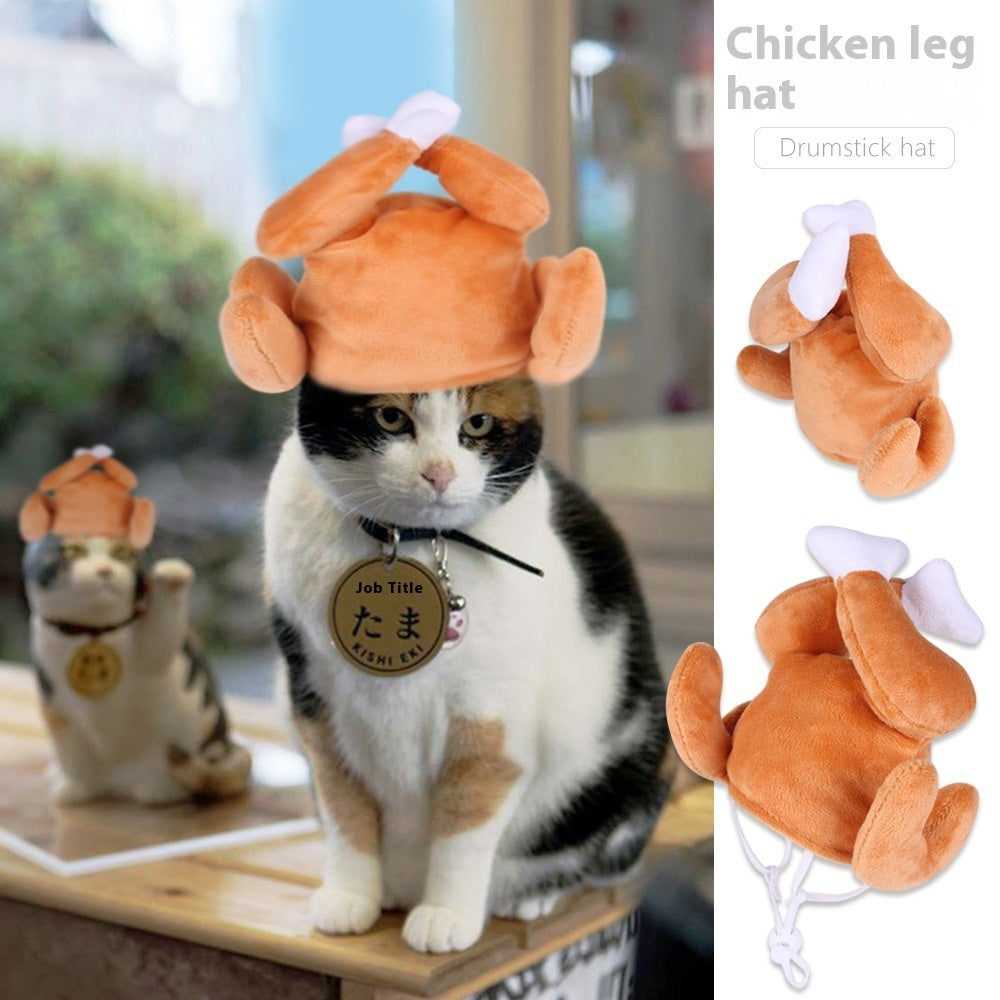 Pet Headgear Cute Dog Teddy Dress Up SUNFLOWER Cat Headdress Wig Cat Headgear Hat
