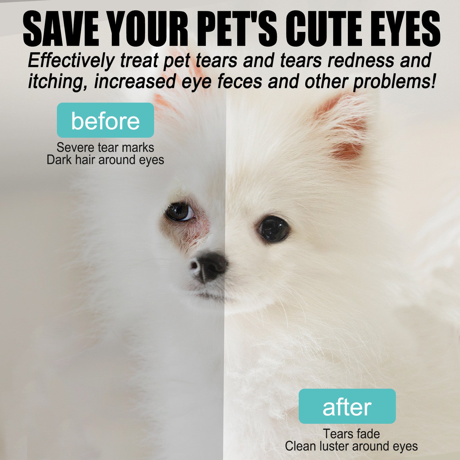 Pet External Eye Tear Stain SerumPoop Removal For Cats And Dogs