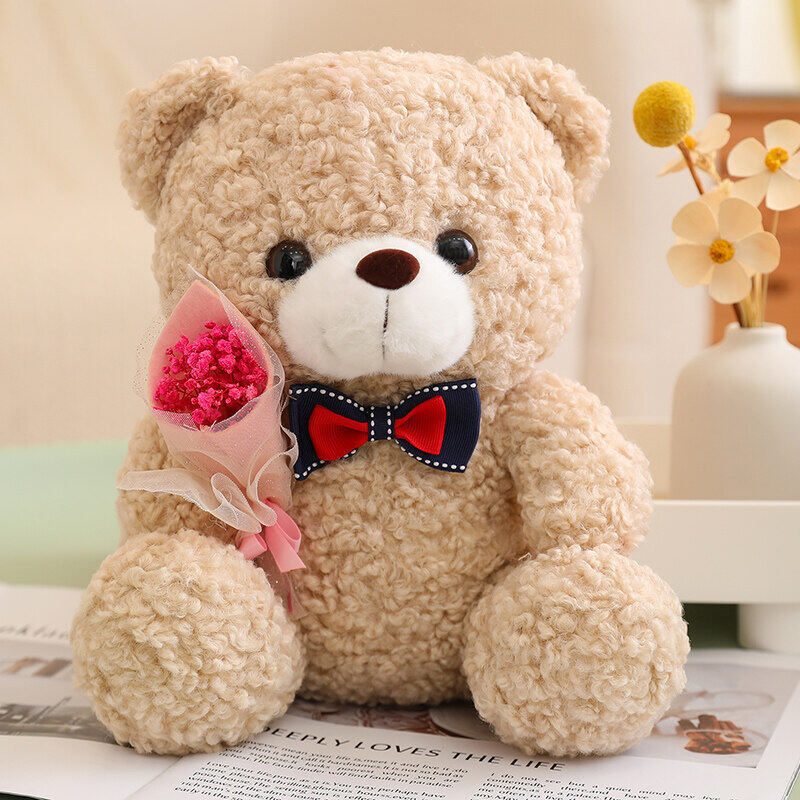 Rose Bear Doll Girls Valentine's Day Gift Clip Doll Wholesale