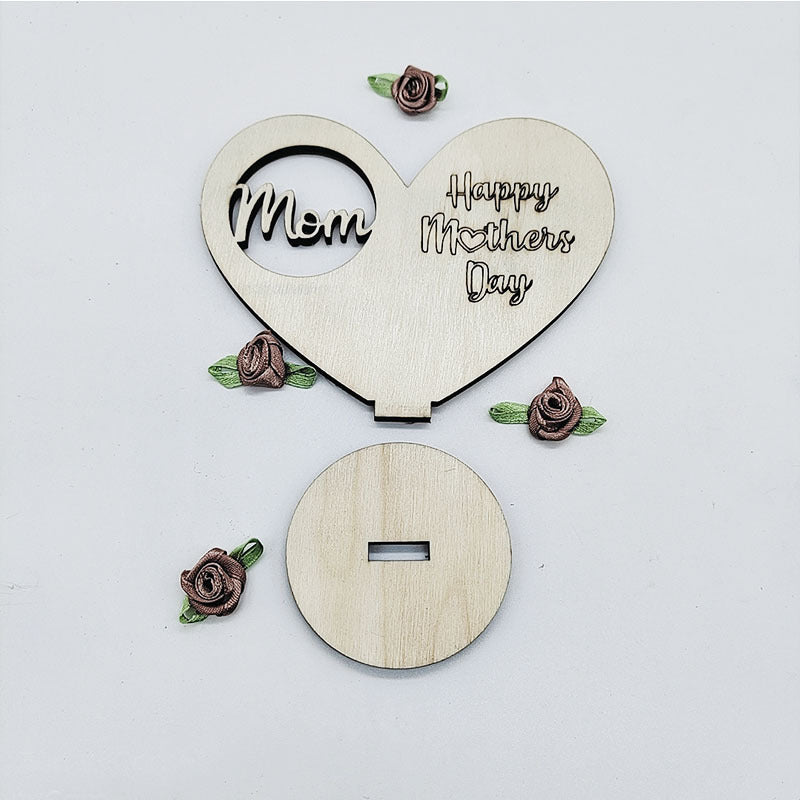 Mother's Day Home Decor Wooden Holiday Gift Creative Desktop Ornament
