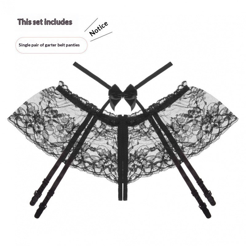 Lace Base Suspender Stockings, Panties, Bow-tie Socks