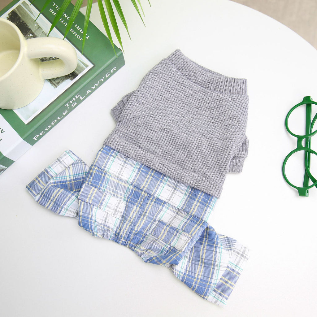 Wool Fabric Leisure Warm Sweatshirt Skirt Pants Suit Dog Clothes