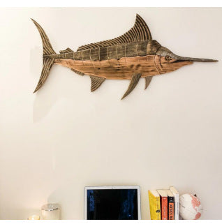Father's Day Gift Wooden Tuna Shark Whale Interior Decorations