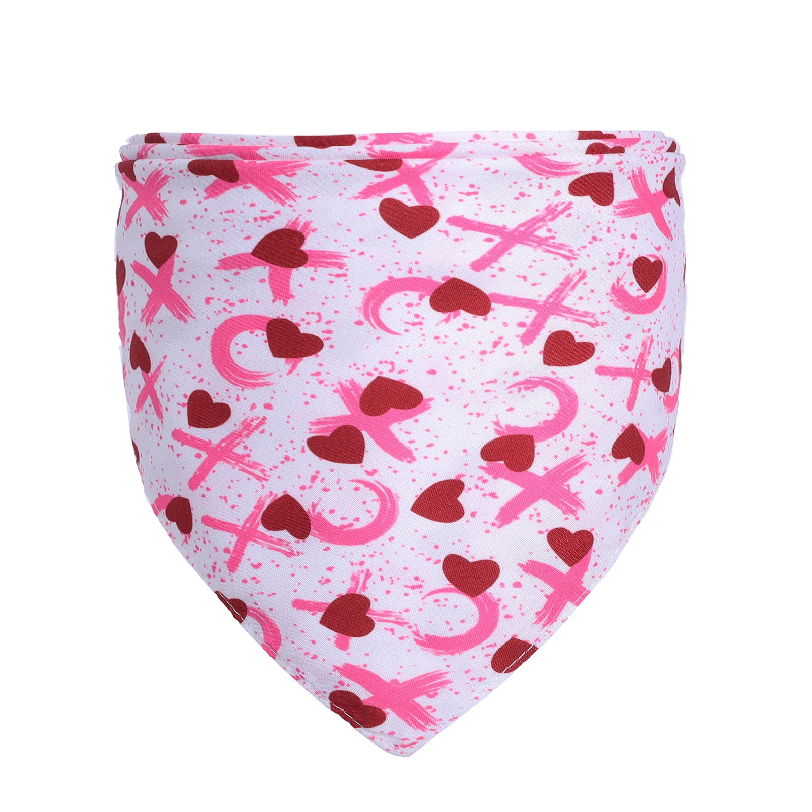 Pet Saliva Towel Scarf Love Triangle