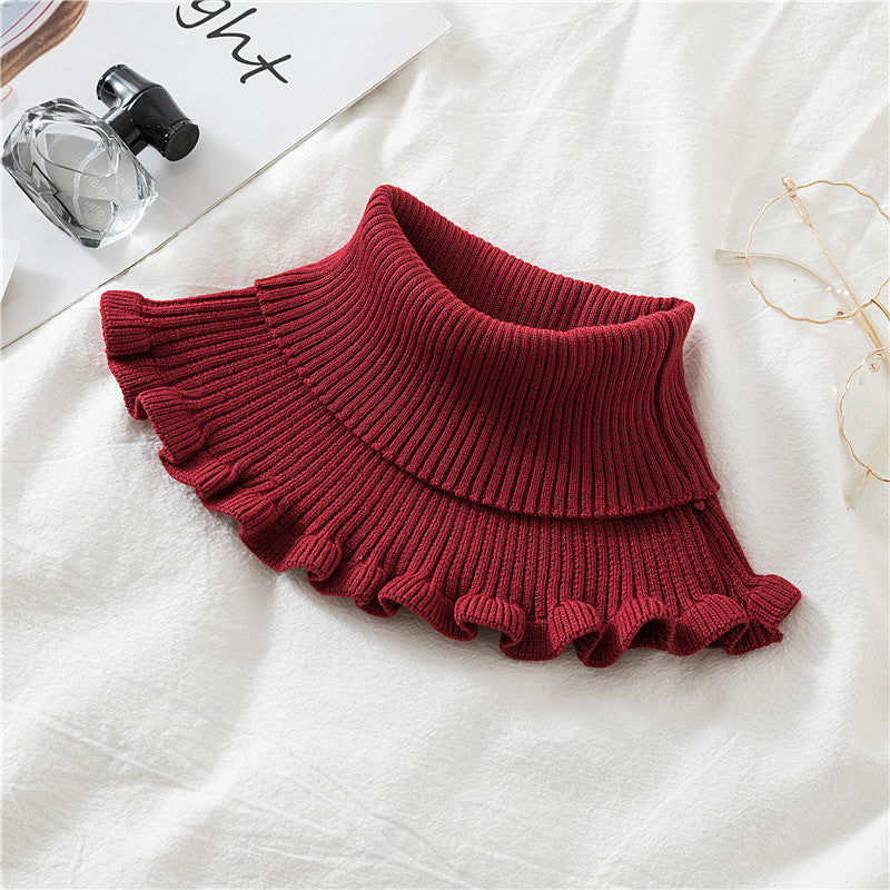 Knitted False Neck Wool High Collar