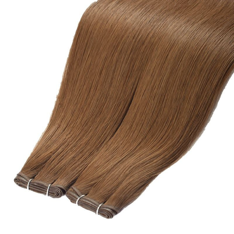 Second Generation Hand-knitted Hair Weft White Hair Extension Braid Real Hair