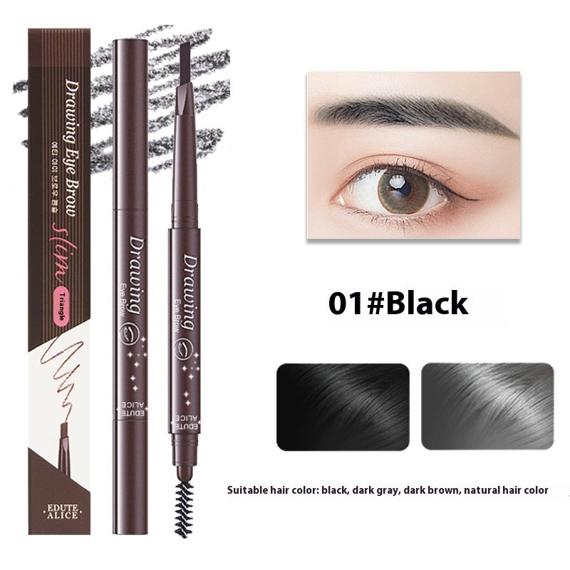 Ultra-fine Triangle Double-headed Eyebrow Pencil Automatic Rotation