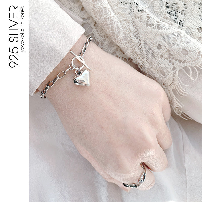 Sterling Silver Vintage Distressed Bracelet Femininity