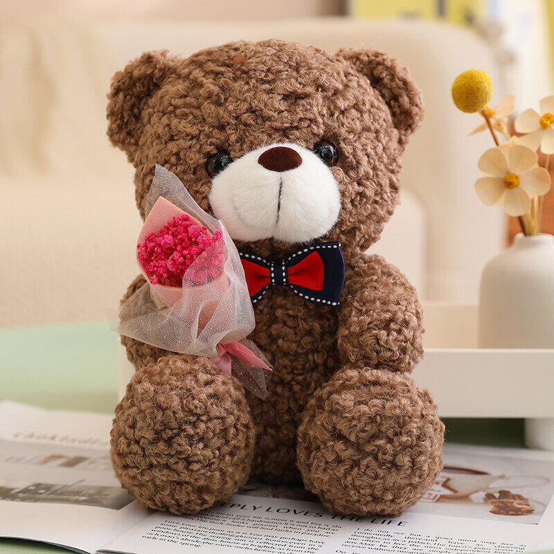 Rose Bear Doll Girls Valentine's Day Gift Clip Doll Wholesale