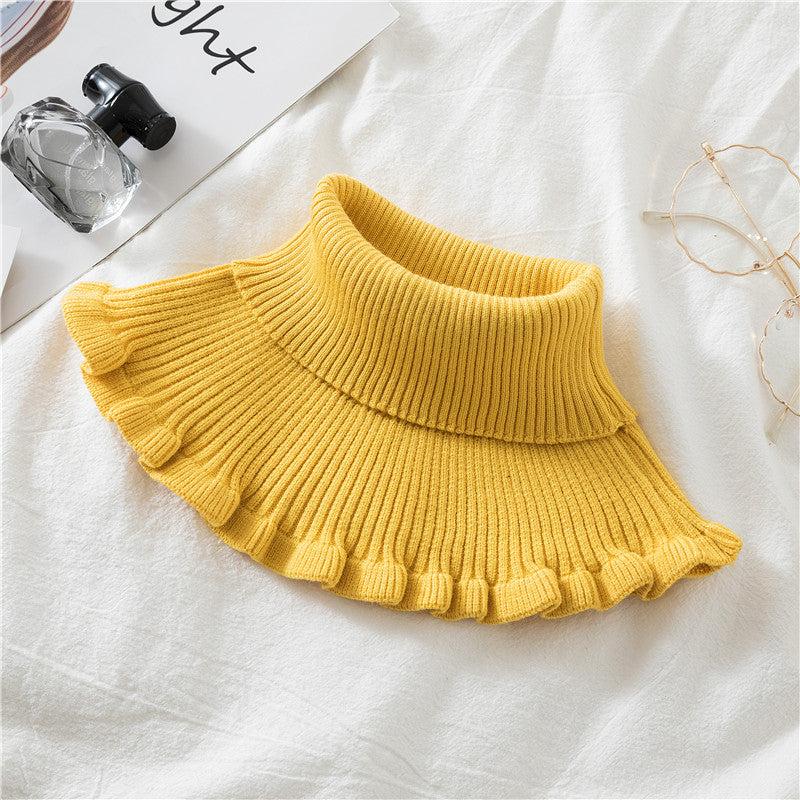 Knitted False Neck Wool High Collar