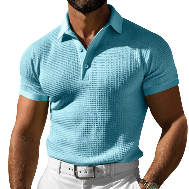 High-end Waffle Polo Shirt For Men