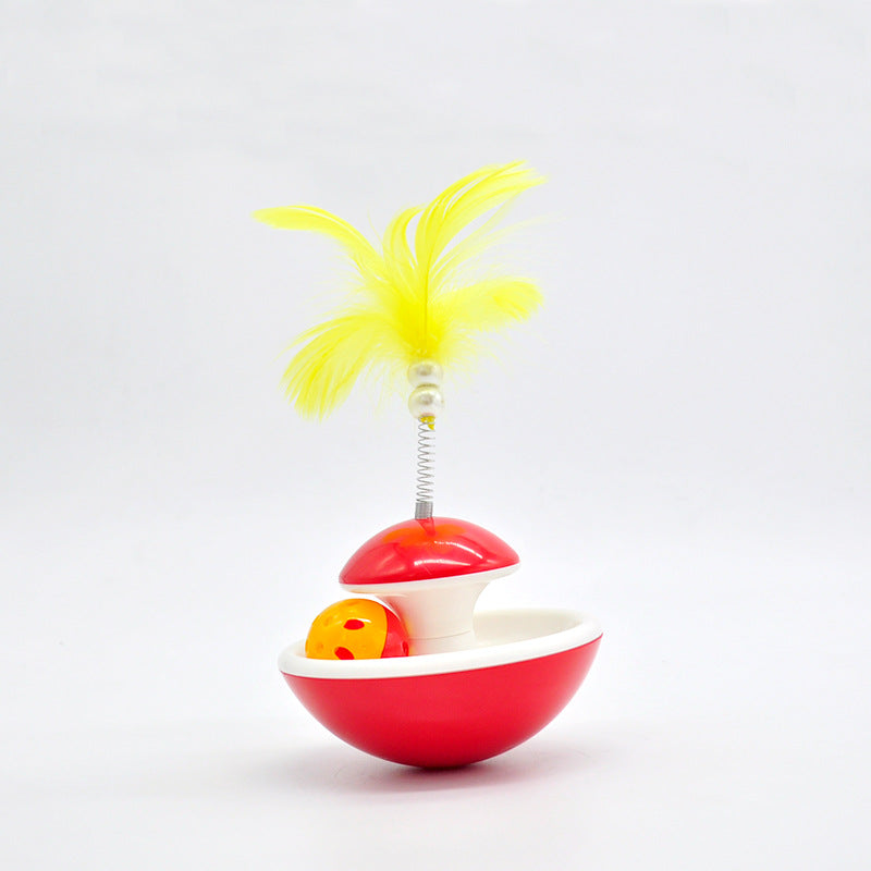 Pet Cat Toy Tumbler Fairy Feather Bell Funny Cat Stick