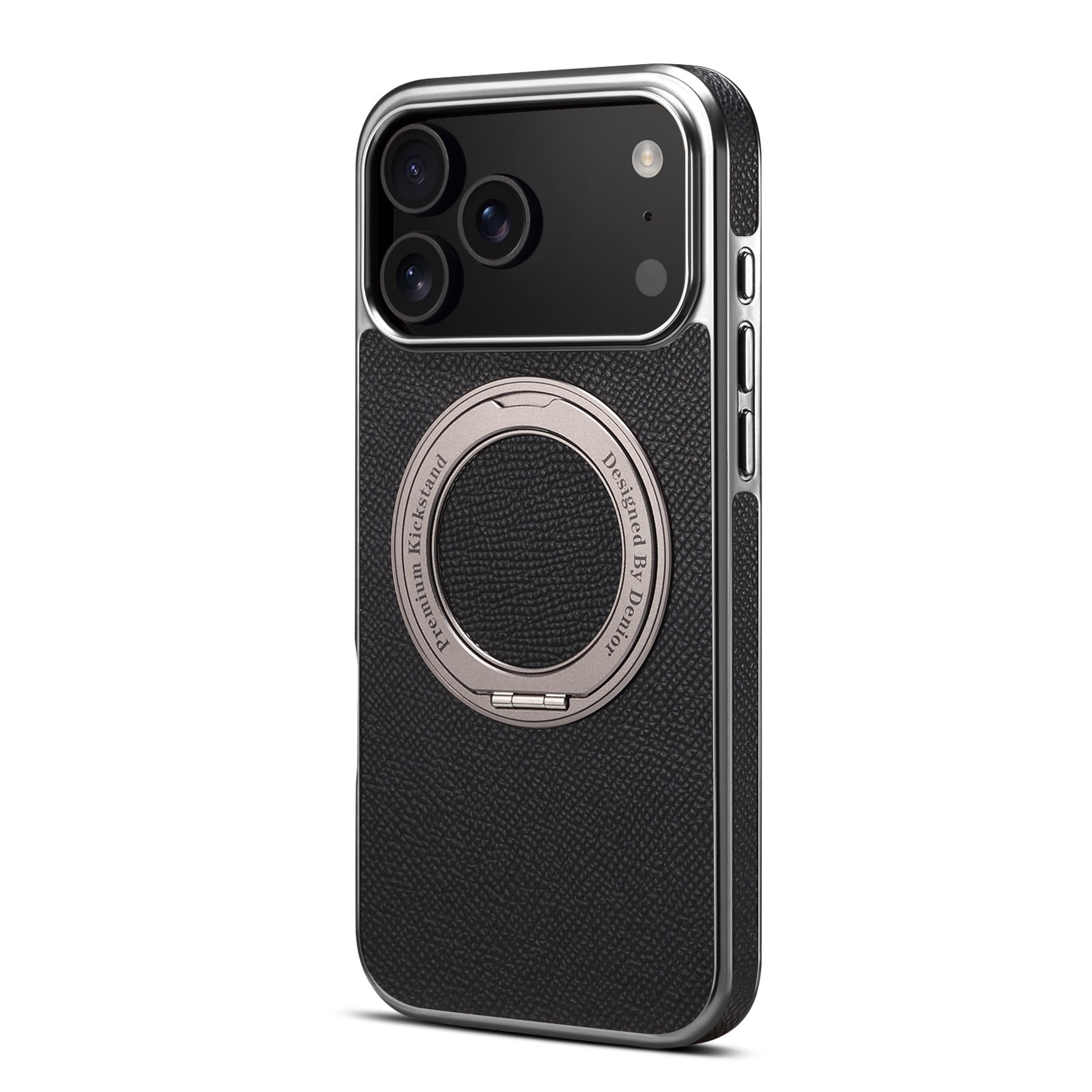 Denior Genuine Leather Electroplating Magnetic Phone Case