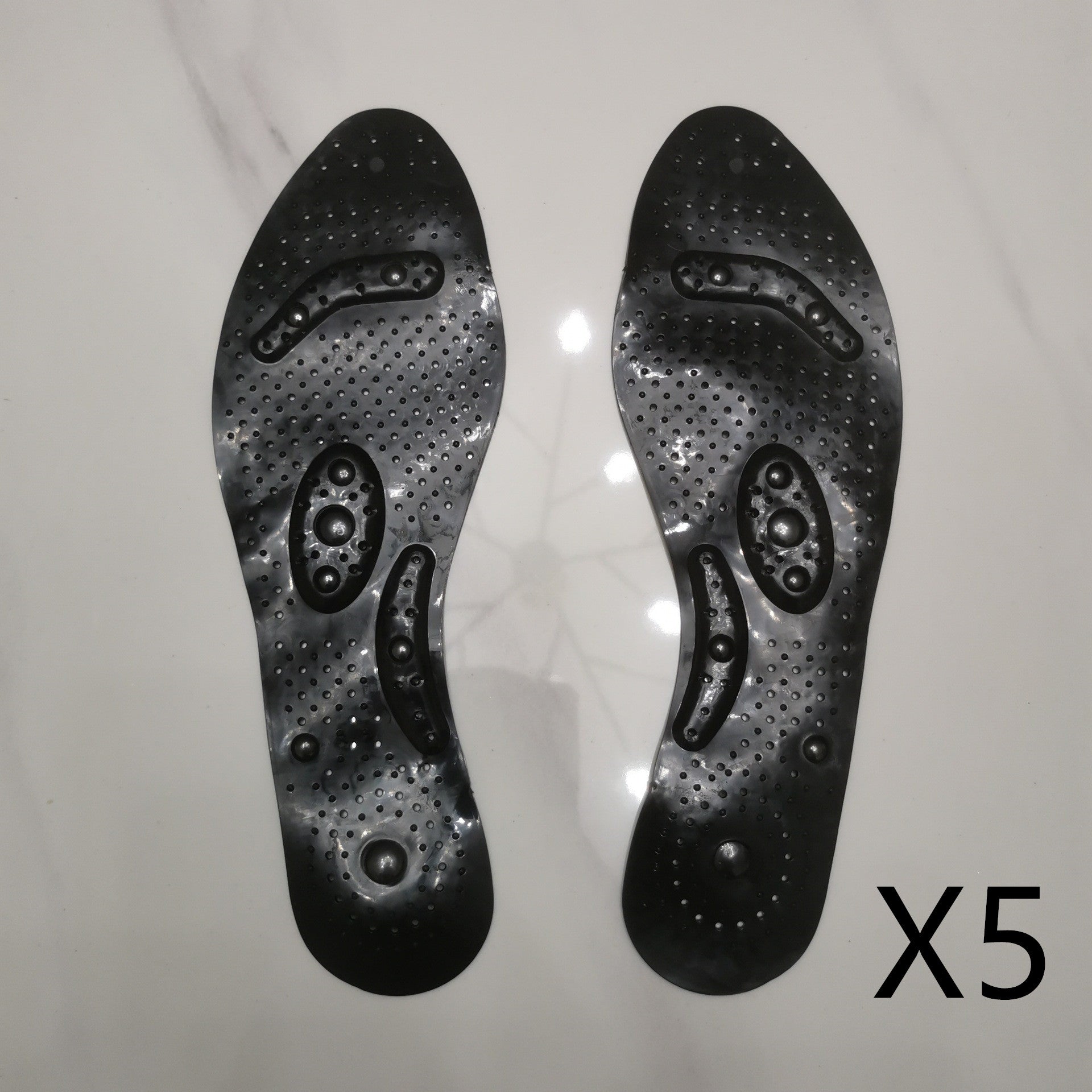 Transparent magnetic therapy insole with 8 magnets