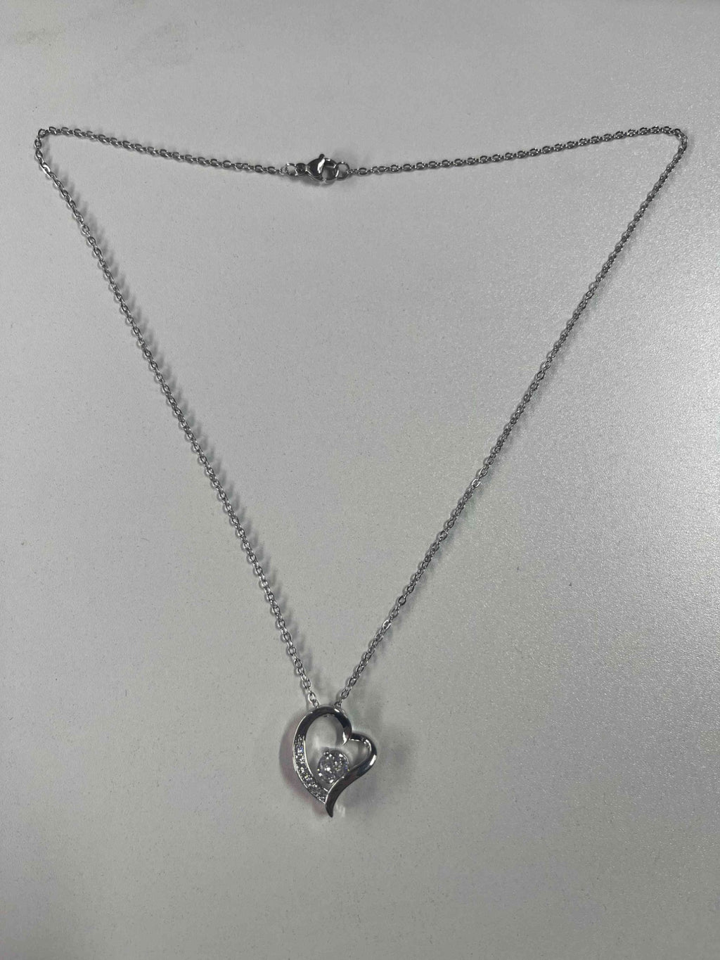 Hollow Jeweled Love Necklace Special-interest Design Mother's Day Gift