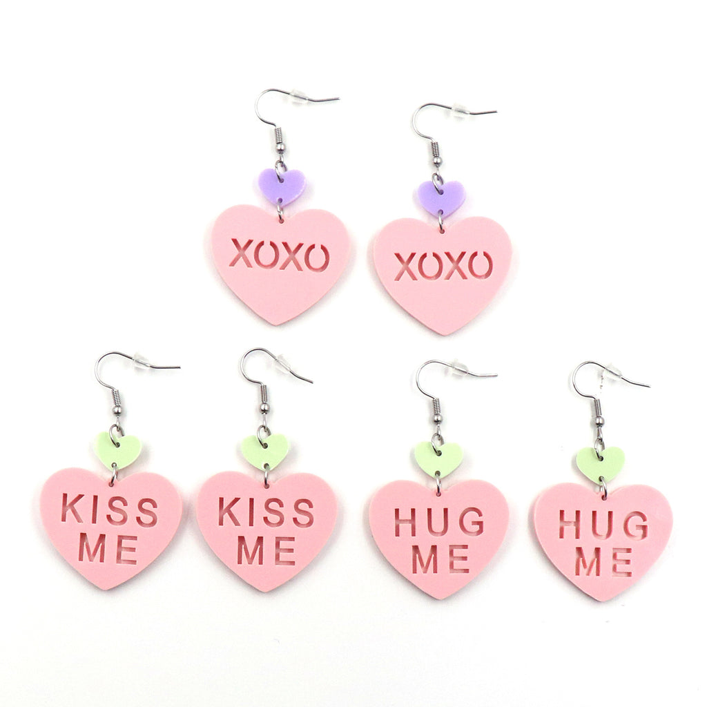 Fashion Love Letter Valentine's Day Gift Cute Acrylic Earrings Jewelry
