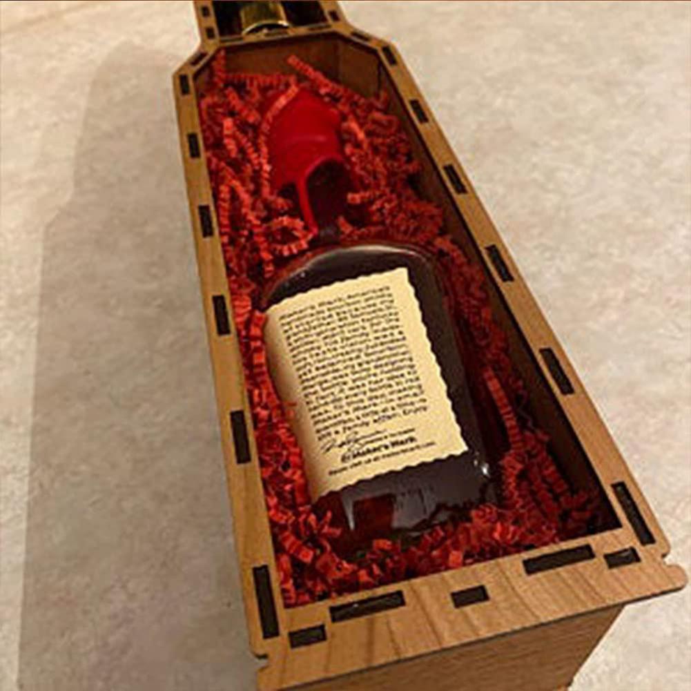 Wooden Bullet Red Wine Gift Box Diy Assembly Red Wine Box Father's Day Gift Box