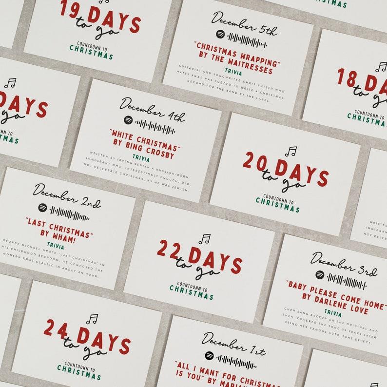 Creative Personality Christmas 24-day Countdown Gift Greeting Card
