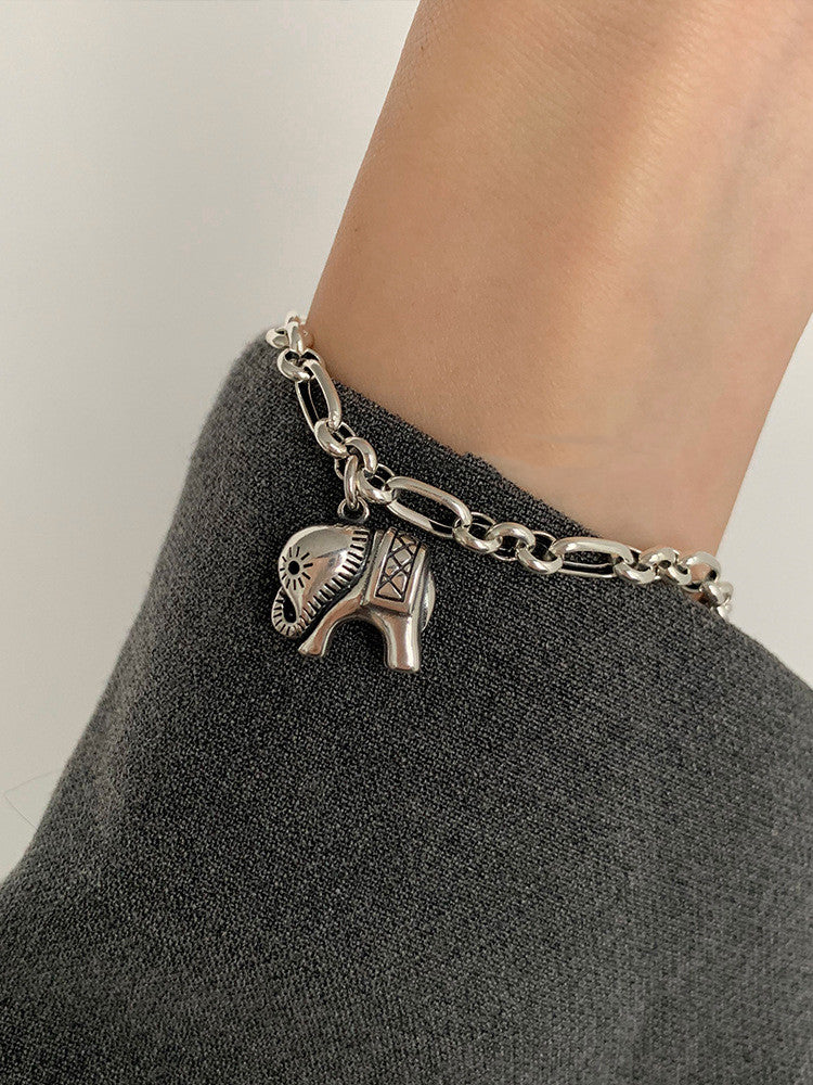 Sterling Silver Vintage Distressed Bracelet Femininity