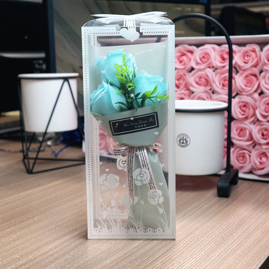 Valentine's Day Soap Rose Bouquet Gift Box